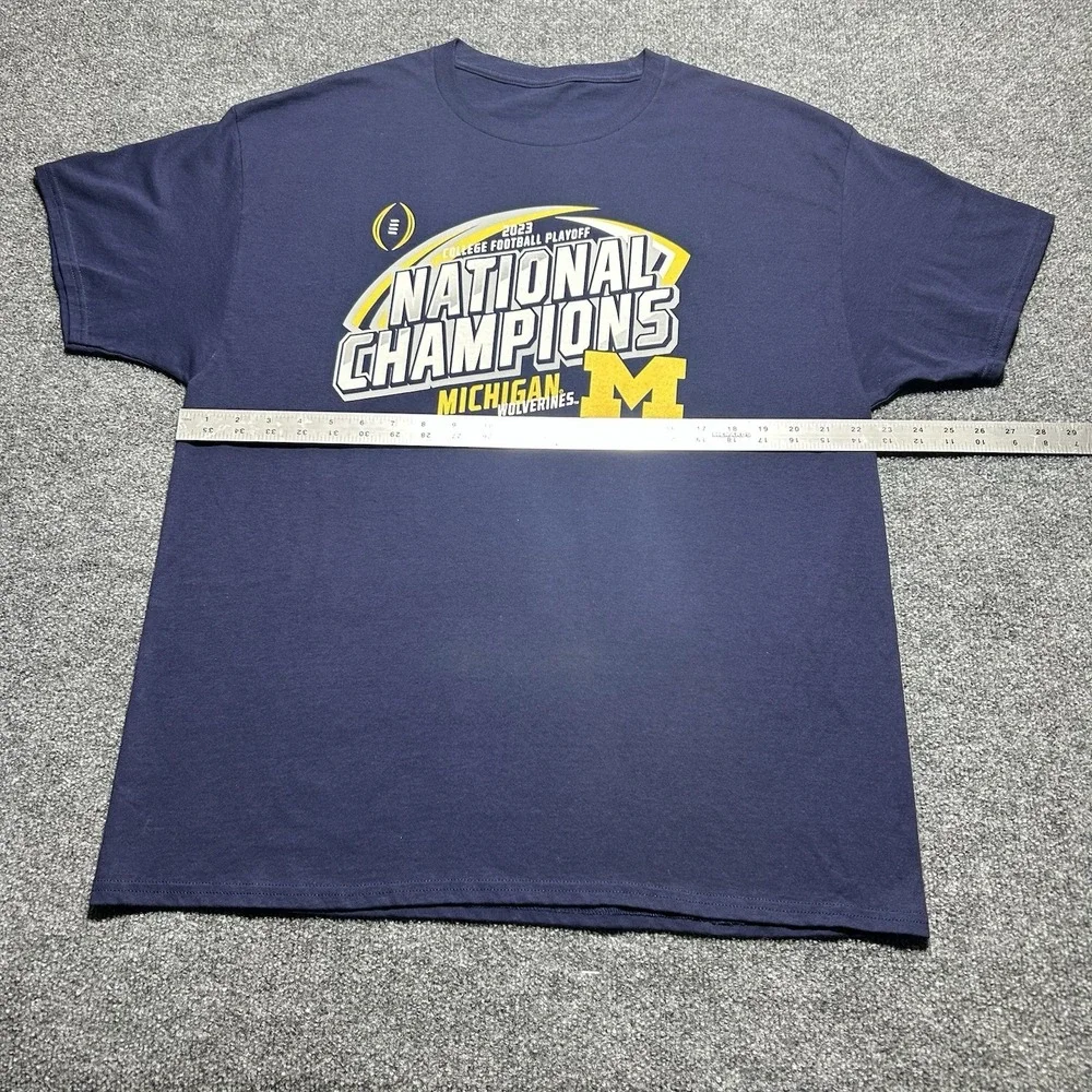 National Champions Michigan Wolverines 2023 College Football T-Shirt Size Large
